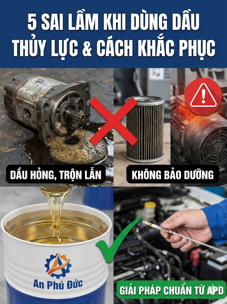 5 Sai Lầm Khi Sử Dụng Dầu Thủy Lực Và Cách Khắc Phục