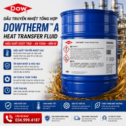 Dowtherm A Heat Transfer Fluid: Dầu Truyền Nhiệt Tổng Hợp Pha Hơi & Lỏng