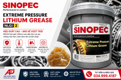 Mỡ Bôi Trơn Sinopec EP Lithium NLGI 2 Chịu Tải Nặng, Chống Gỉ, Dải Nhiệt -20°C Đến 120°C