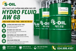 S-Oil Hydro Fluid AW 68: Dầu Thủy Lực Chống Mài Mòn Hiệu Năng Cao