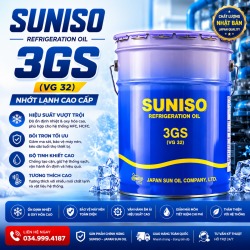 Suniso 3GS | Nhớt Lạnh ISO VG 32 Cho Máy Nén Lạnh Công Nghiệp