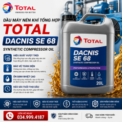 Total Dacnis SE 68: Dầu Máy Nén Khí Trục Vít Gốc Ester Cao Cấp